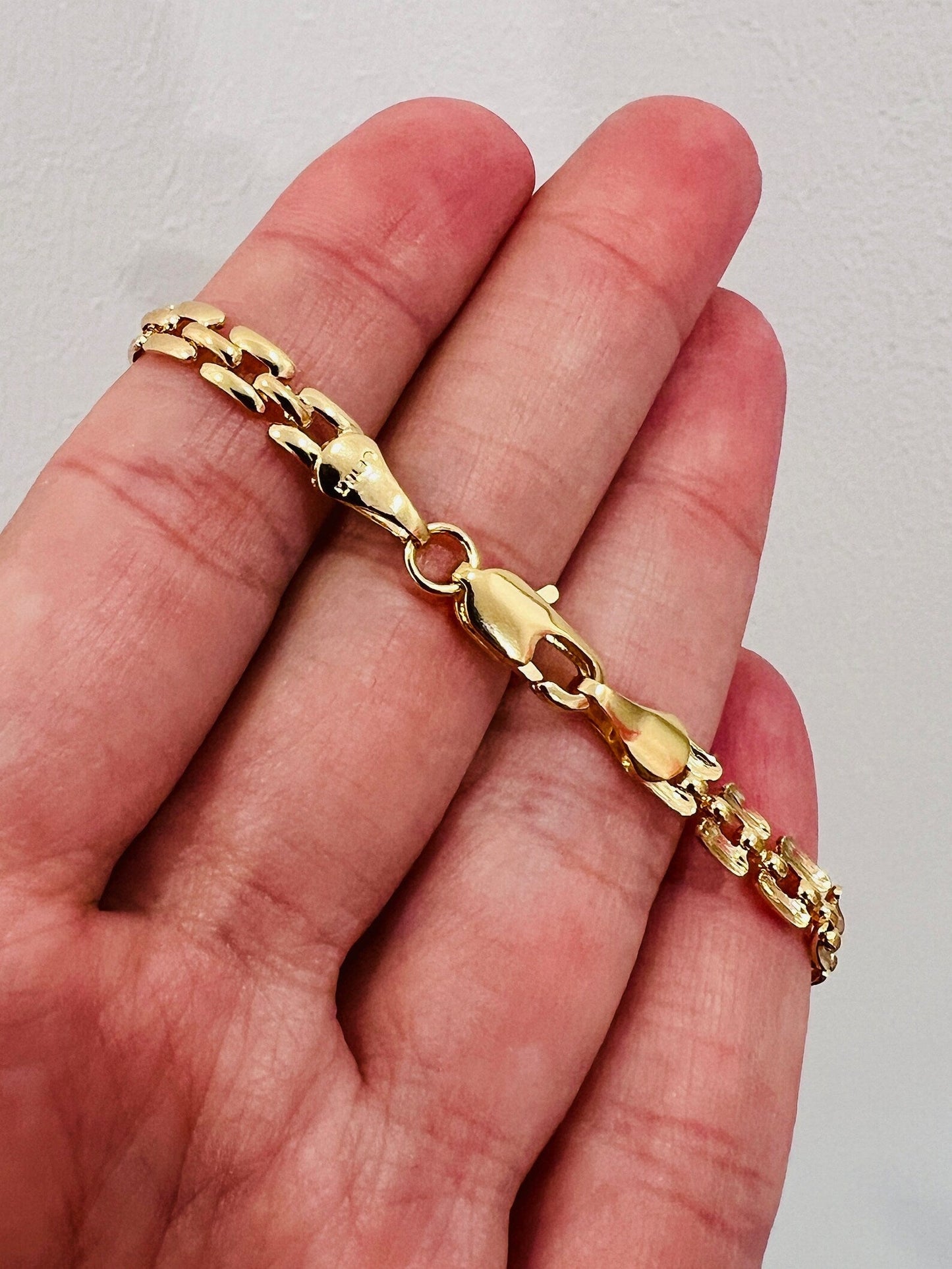 18KT Gold Filled Bracelets, Gold Filled Link Bracelet | 3.5mm Everyday Gold Chain by HAUS OF MONOGRAM