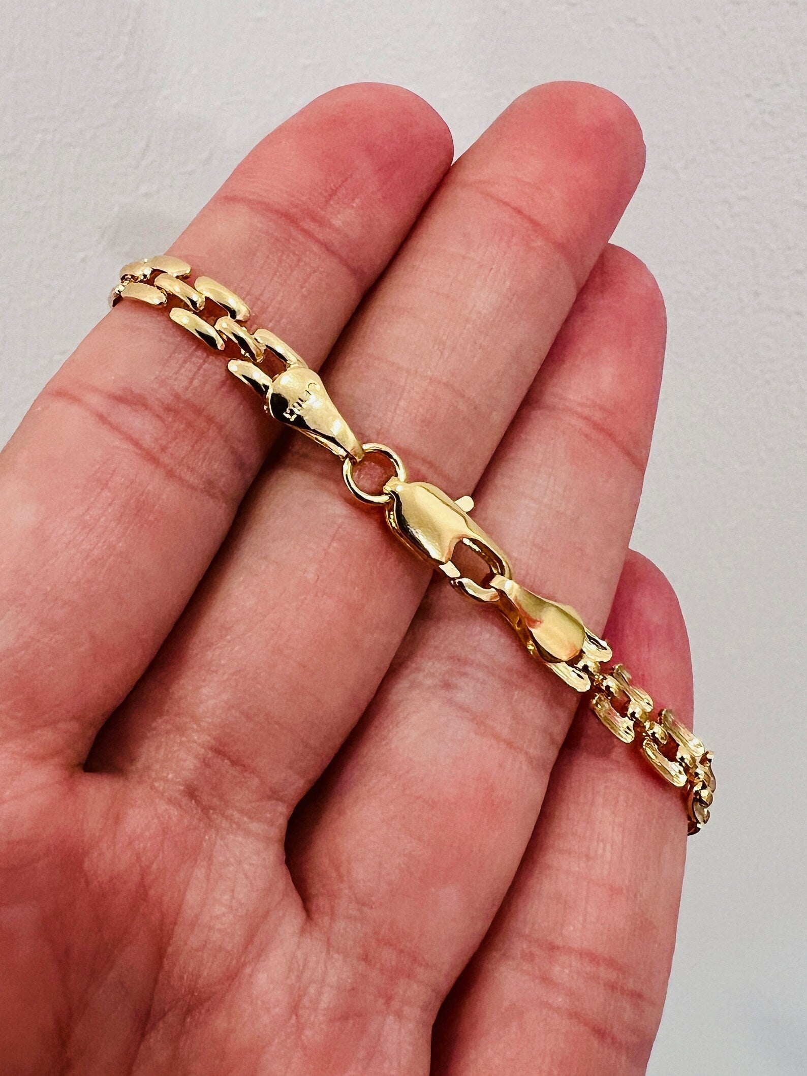 18KT Gold Filled Bracelets, Gold Filled Link Bracelet | 3.5mm Everyday Gold Chain by HAUS OF MONOGRAM