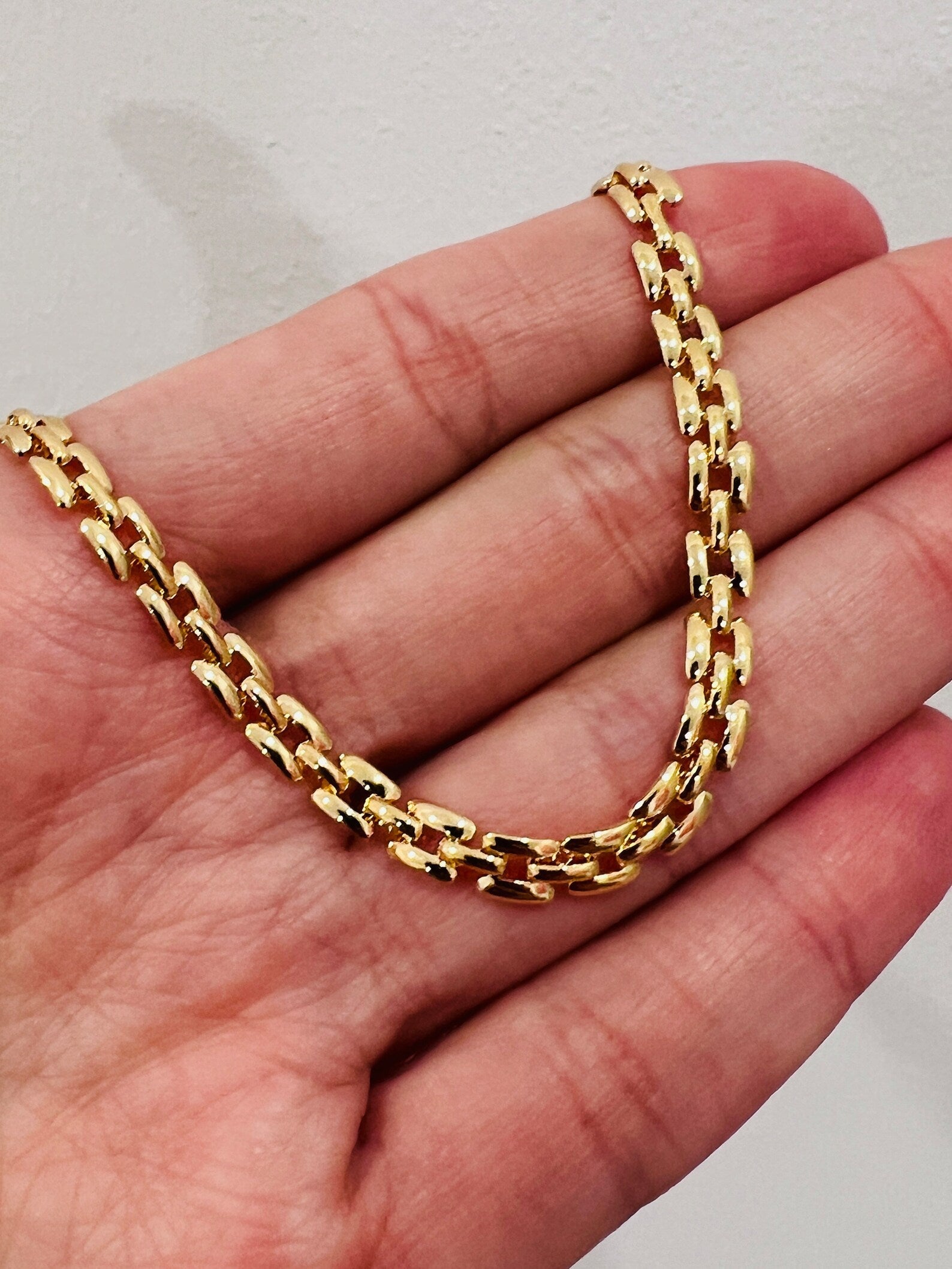 18KT Gold Filled Bracelets, Gold Filled Link Bracelet | 3.5mm Everyday Gold Chain by HAUS OF MONOGRAM