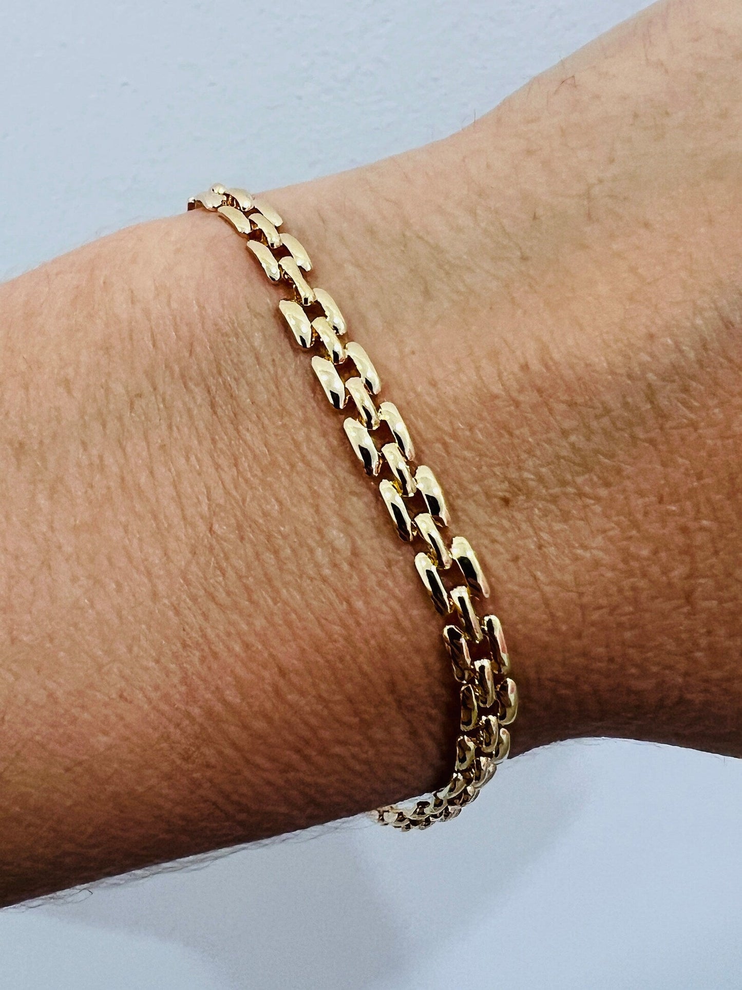 18KT Gold Filled Bracelets, Gold Filled Link Bracelet | 3.5mm Everyday Gold Chain by HAUS OF MONOGRAM