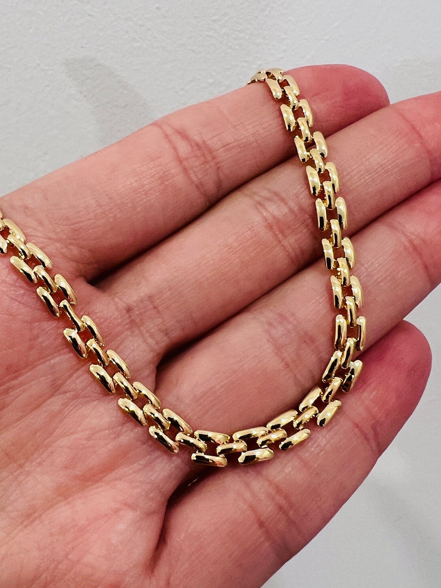 18KT Gold Filled Bracelets, Gold Filled Link Bracelet | 3.5mm Everyday Gold Chain by HAUS OF MONOGRAM
