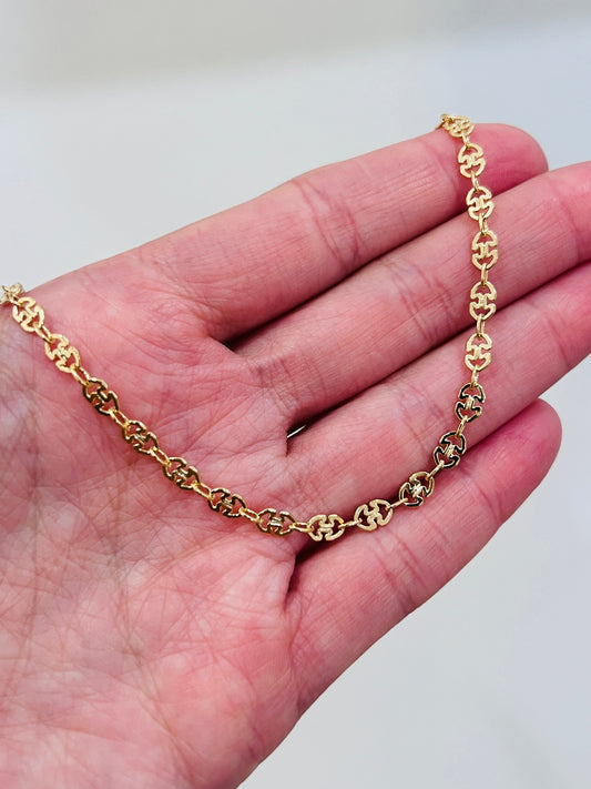18KT Gold Filled Anklets, Gold Filled Link Chain Anklet | Everyday Minimalist Jewelry by HAUS OF MONOGRAM