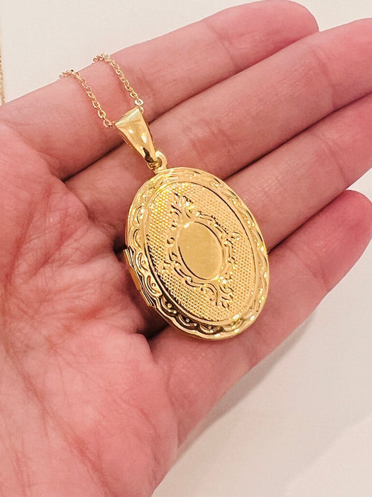 18KT Gold Filled Necklaces, Gold Filled Locket Necklace | Timeless Keepsake Jewelry by HAUS OF MONOGRAM