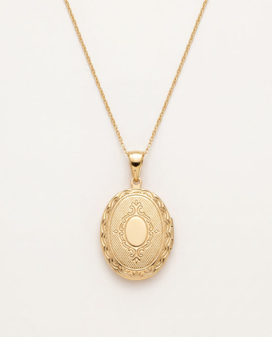 18KT Gold Filled Necklaces, Gold Filled Locket Necklace | Timeless Keepsake Jewelry by HAUS OF MONOGRAM