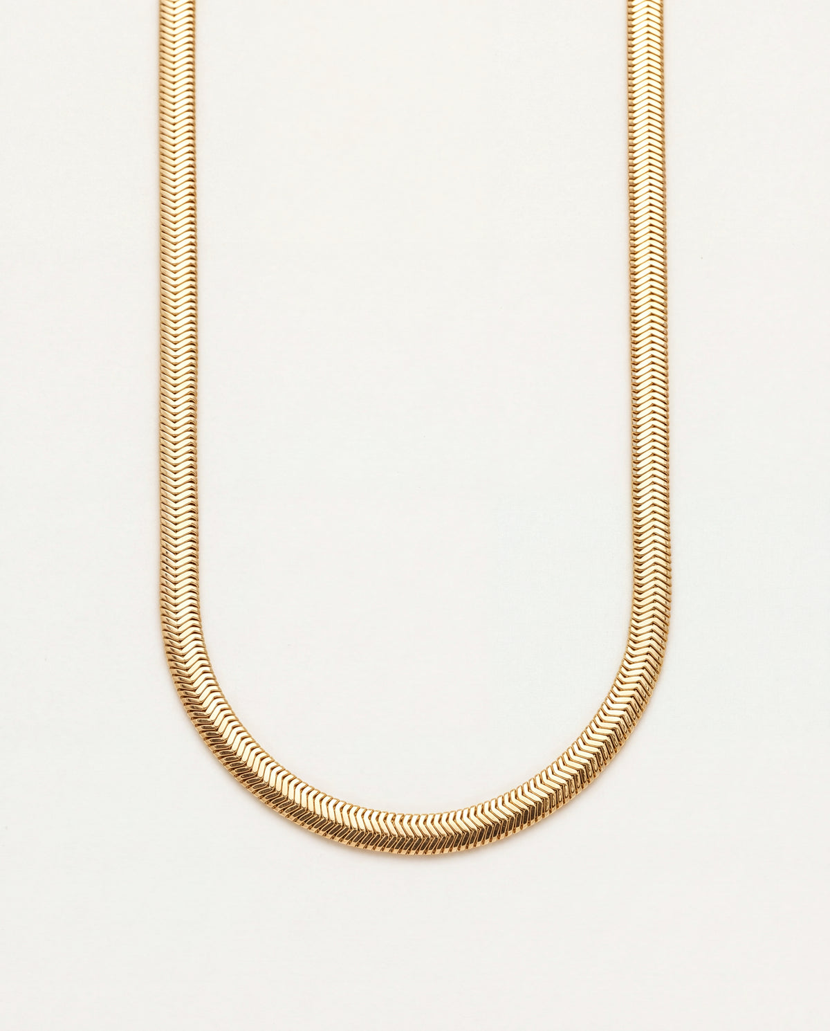 18KT Gold Filled Necklaces, Gold Filled Magic Herringbone Necklace | 4mm | 16-20" by HAUS OF MONOGRAM