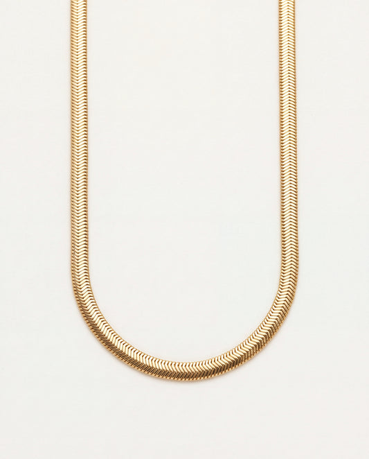 18KT Gold Filled Necklaces, Gold Filled Magic Herringbone Necklace | 4mm | 16-20" by HAUS OF MONOGRAM
