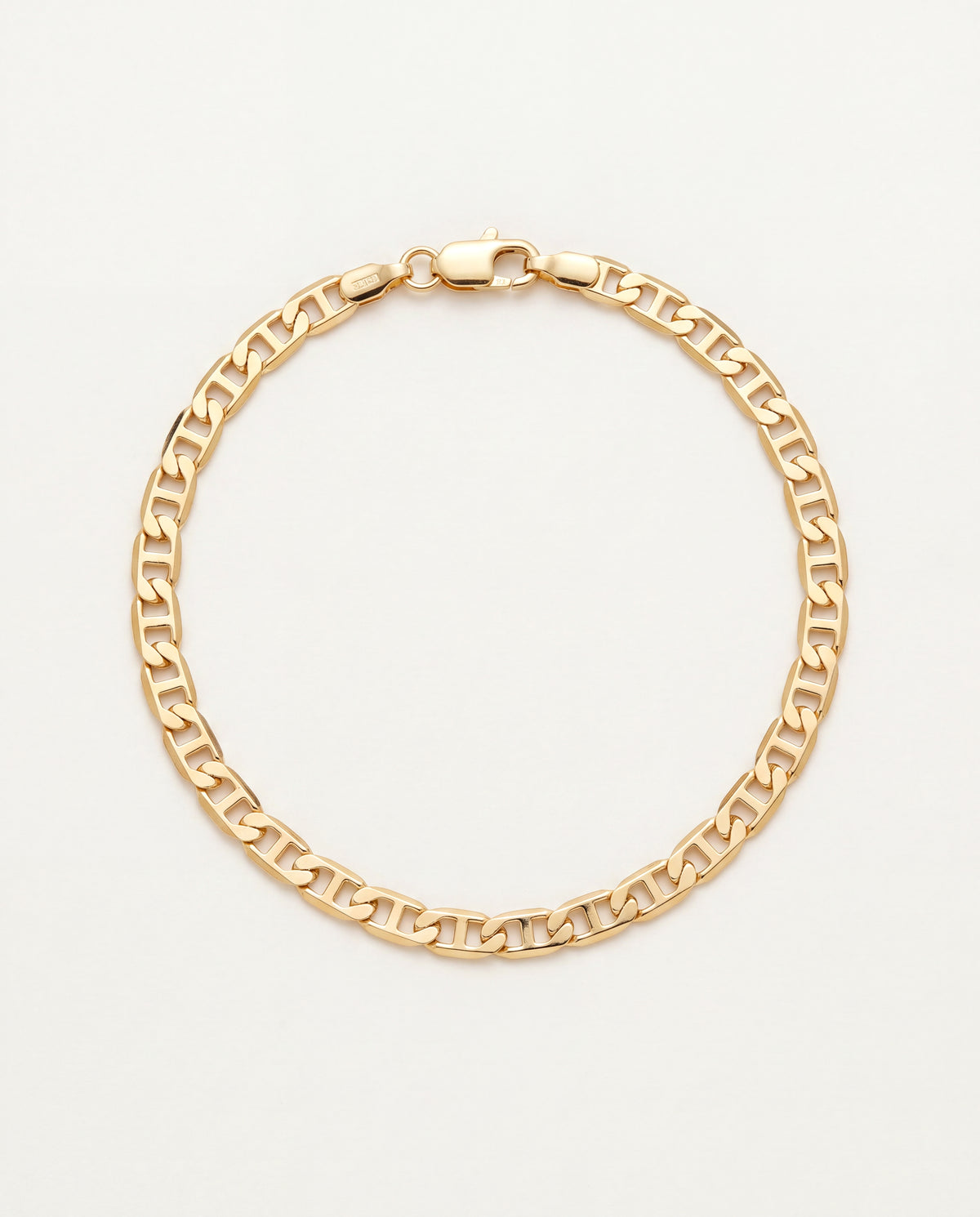 18KT Gold Filled Bracelets, Gold Filled Mariner Bracelet | 3mm Link Chain Design by HAUS OF MONOGRAM