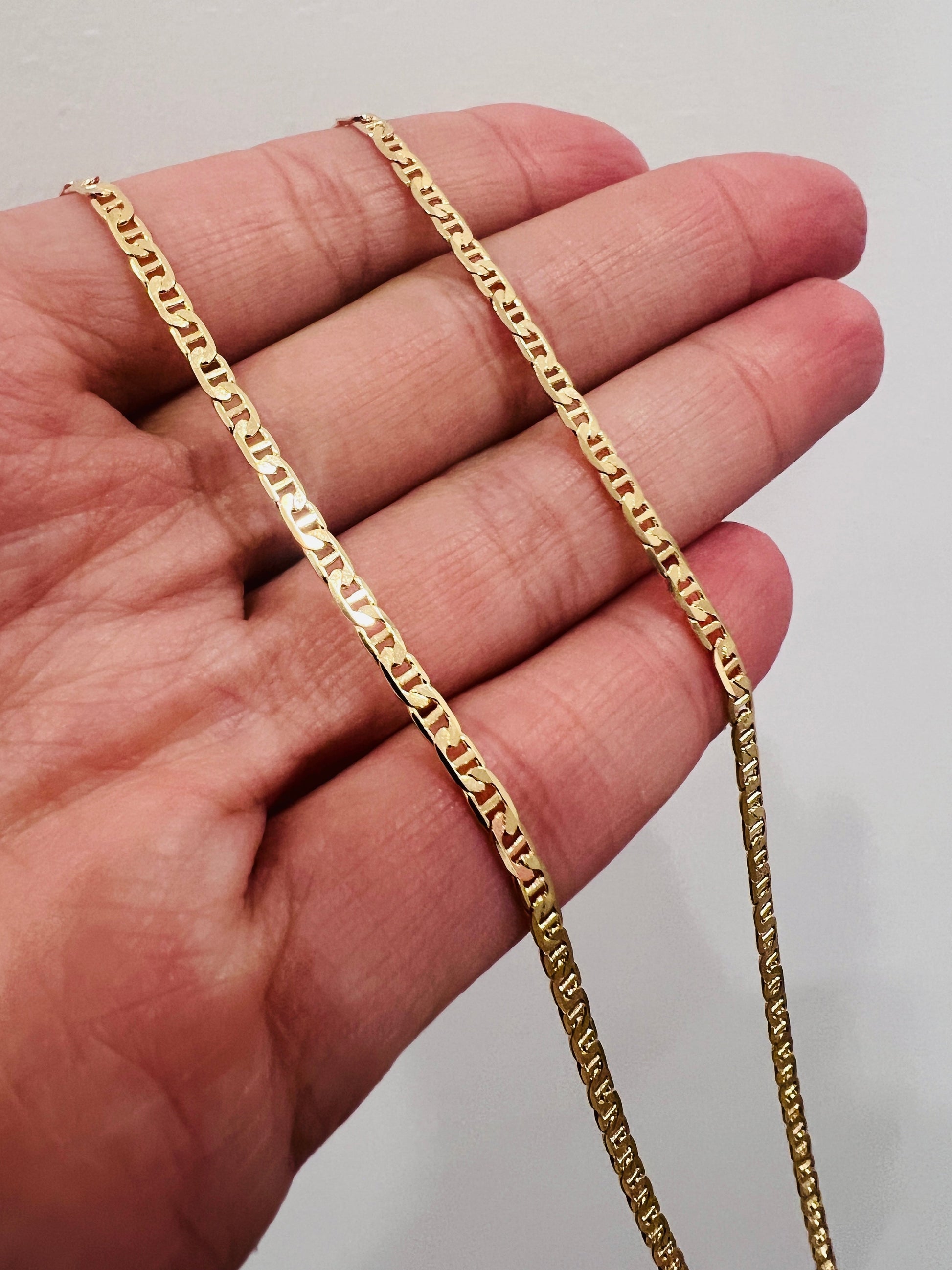 18KT Gold Filled Necklaces, Gold Filled Mariner Necklace | 2.2mm Width | 16–24 Inch by HAUS OF MONOGRAM