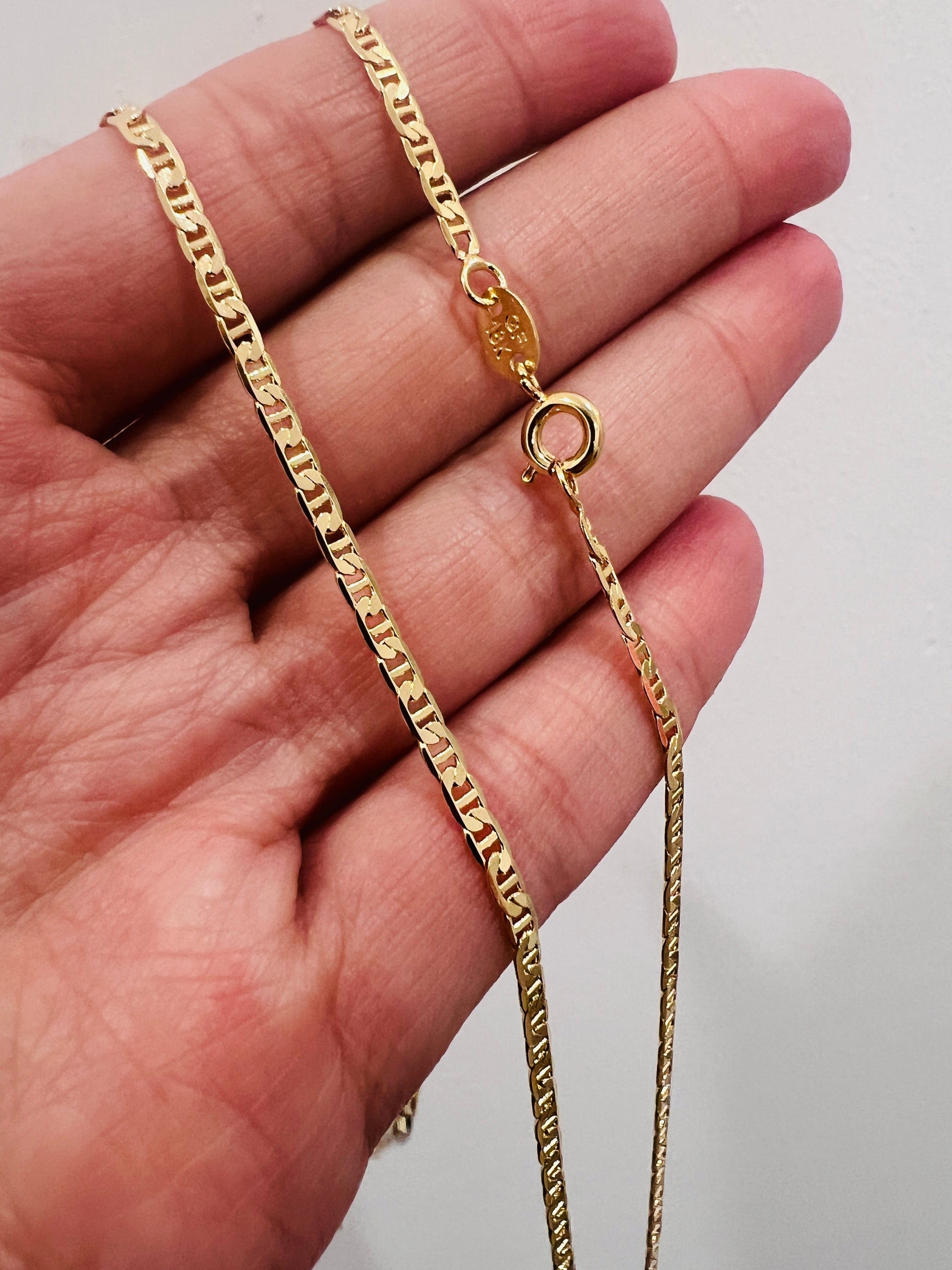 18KT Gold Filled Necklaces, Gold Filled Mariner Necklace | 2.2mm Width | 16–24 Inch by HAUS OF MONOGRAM