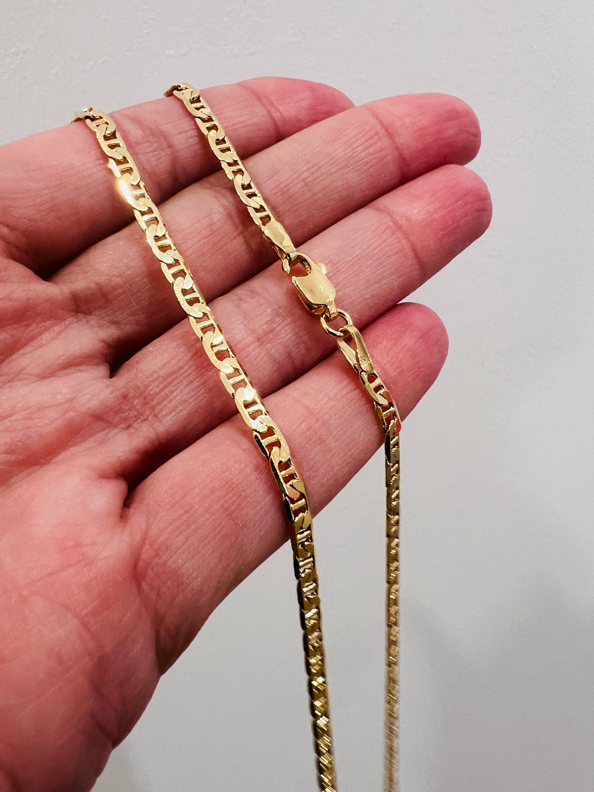 18KT Gold Filled Men's Chains, Gold Filled Mariner Chain | 2.5mm Nautical Link Chain by HAUS OF MONOGRAM