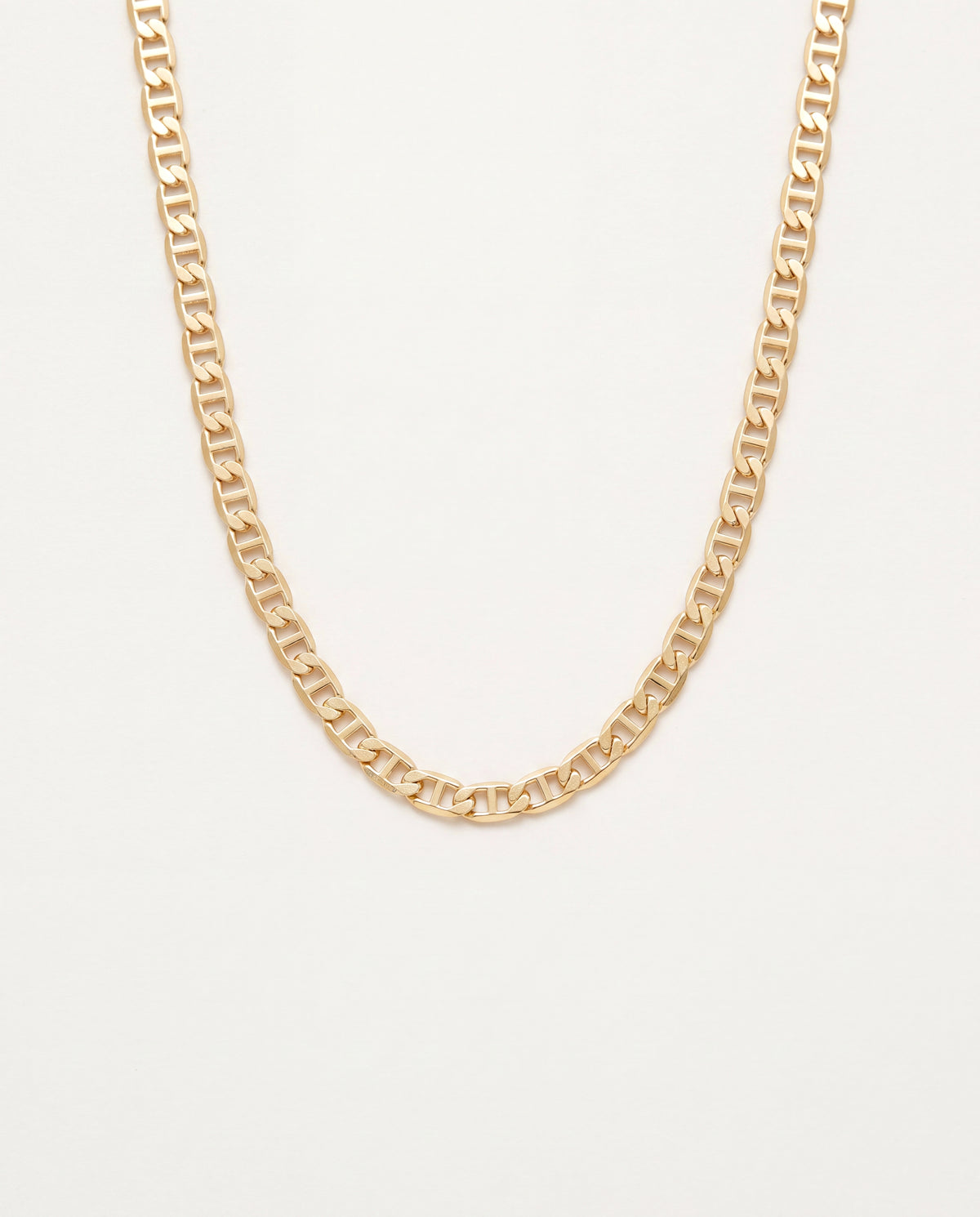 18KT Gold Filled Men's Chains, Gold Filled Mariner Chain | 3mm 18kt Gold Chain Necklace in 18"–24" Lengths by HAUS OF MONO...