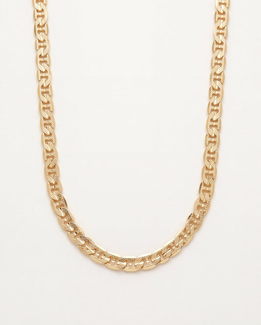 18KT Gold Filled Men's Chains, Gold Filled Mariner Chain | 4.5mm Beveled | 20–30 Inch by HAUS OF MONOGRAM