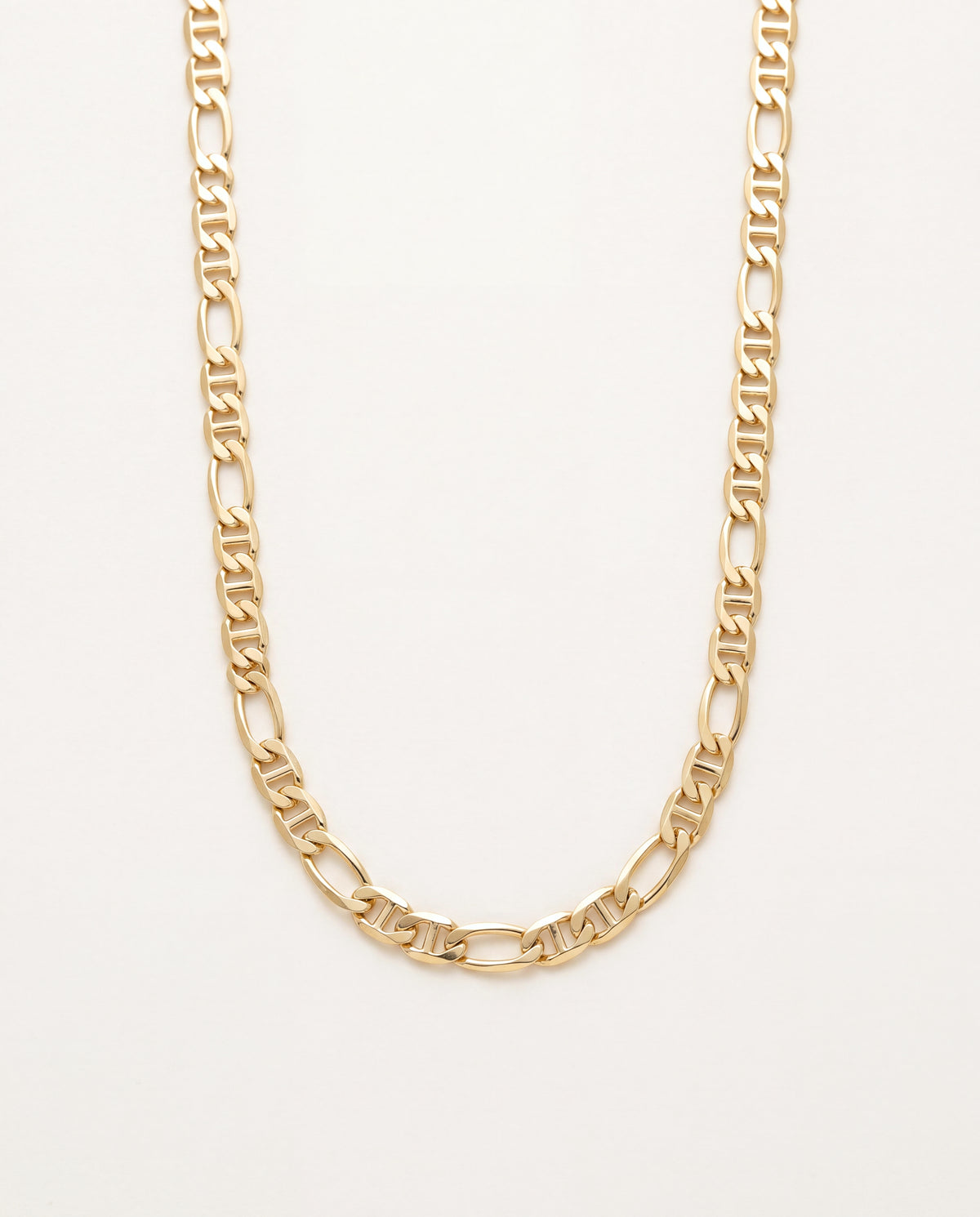 18KT Gold Filled Men's Chains, Gold Filled Mariner Chain | 4mm Wide | 18–24 Inch Length by HAUS OF MONOGRAM