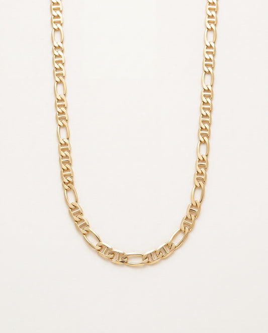 18KT Gold Filled Men's Chains, Gold Filled Mariner Chain | 4mm Wide | 18–24 Inch Length by HAUS OF MONOGRAM