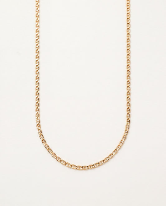 18KT Gold Filled Men's Chains, Gold Filled Mariner Chain Necklace | 1.5mm Link | 18"–24" by HAUS OF MONOGRAM