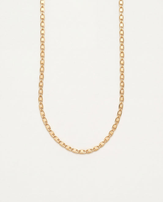 18KT Gold Filled Necklaces, Gold Filled Mariner Chain Necklace | 2mm Waterproof Link by HAUS OF MONOGRAM