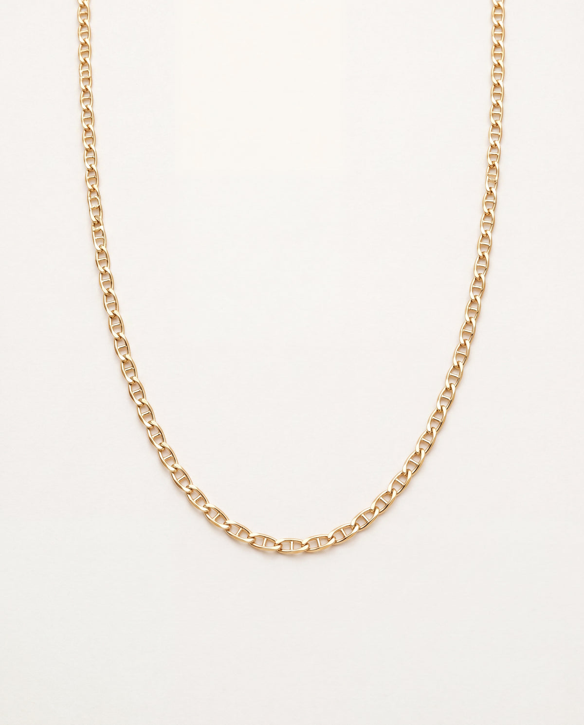 18KT Gold Filled Necklaces, Gold Filled Mariner Chain Necklace | 1.5mm Dainty Link by HAUS OF MONOGRAM