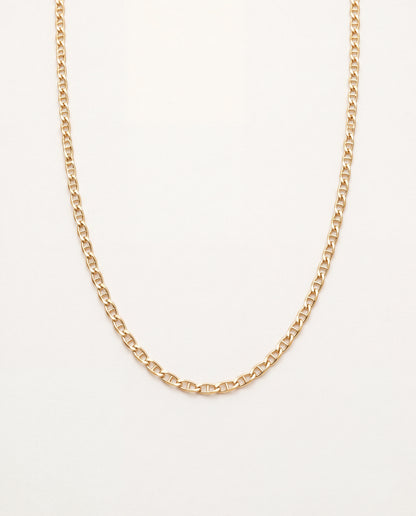18KT Gold Filled Necklaces, Gold Filled Mariner Chain Necklace | 1.5mm Dainty Link by HAUS OF MONOGRAM