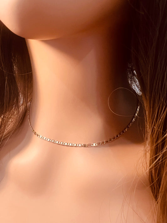 18KT Gold Filled Necklaces, Gold Filled Mariner Necklace | 1mm Chain | 16–20 Inch by HAUS OF MONOGRAM