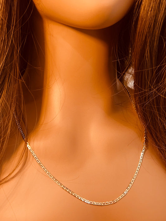 18KT Gold Filled Necklaces, Gold Filled Mariner Necklace | 2.2mm Width | 16–24 Inch by HAUS OF MONOGRAM