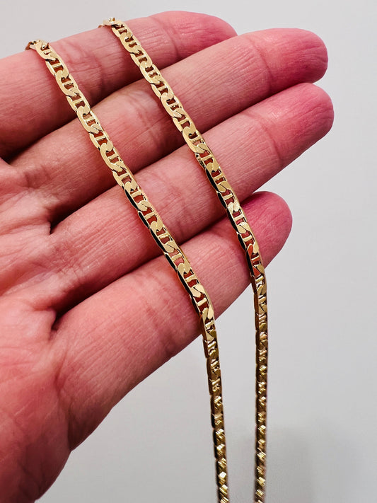 18KT Gold Filled Necklaces, Gold Filled Mariner Necklace | 2.5mm Chain | 14–24" by HAUS OF MONOGRAM