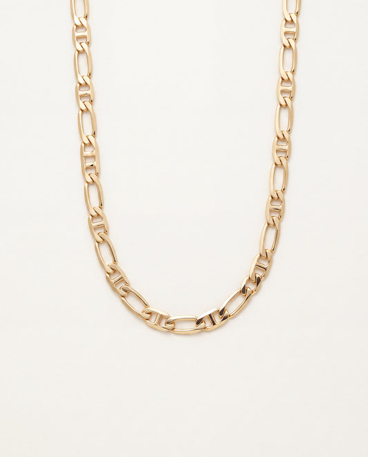 18KT Gold Filled Necklaces, Gold Filled Mariner Necklace | 4mm Chain | 18–24 Inch by HAUS OF MONOGRAM