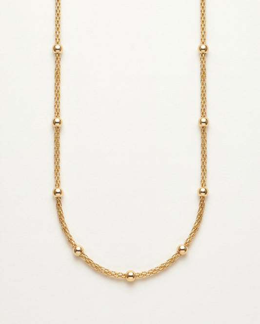 18KT Gold Filled Necklaces, Gold Filled Mesh Ball Necklace | Delicate Detail with Classic Charm by HAUS OF MONOGRAM