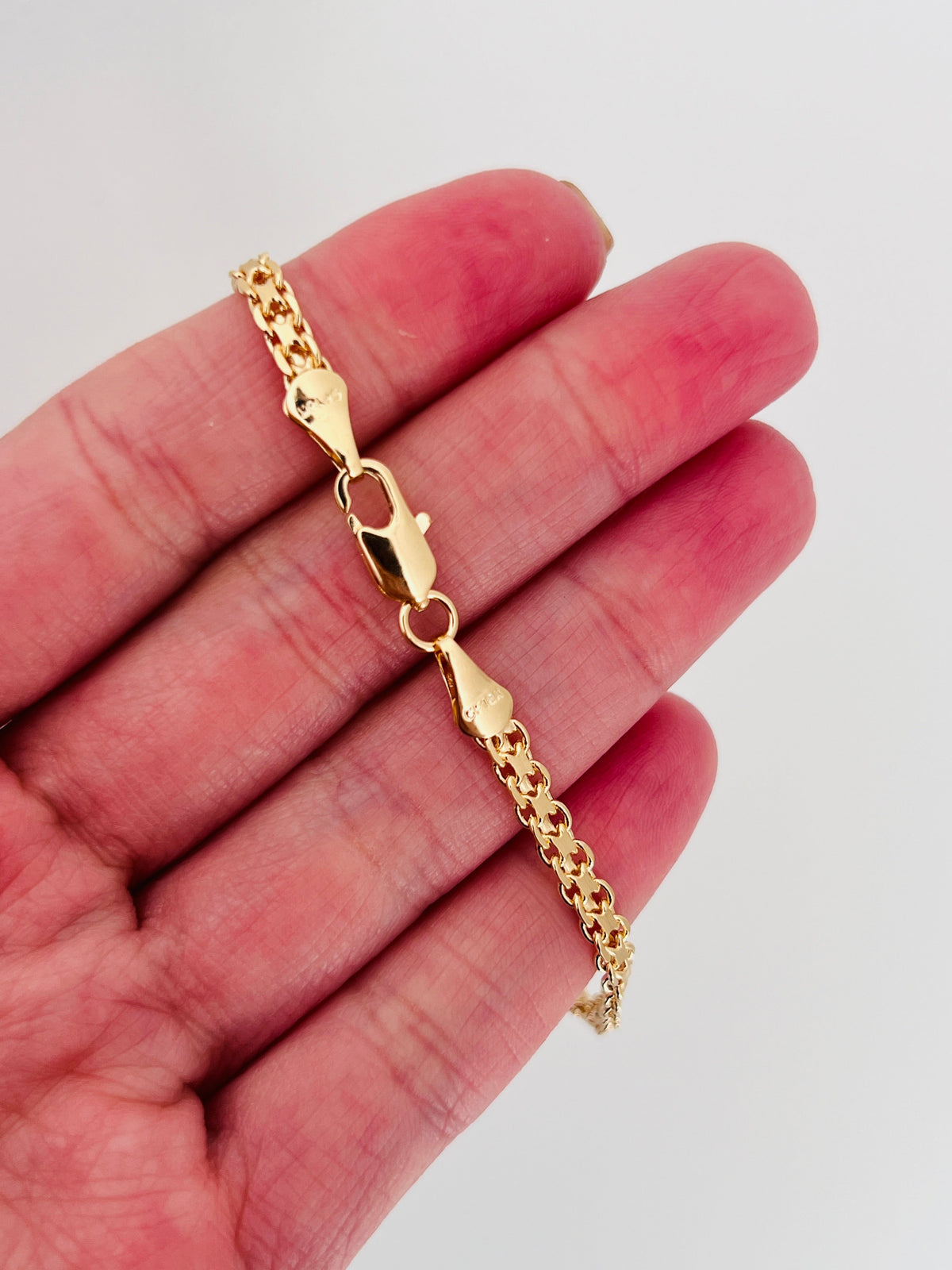 18KT Gold Filled Bracelets, Gold Filled Mesh Bracelet | 3mm Width | 7–7.5 Inch Size by HAUS OF MONOGRAM