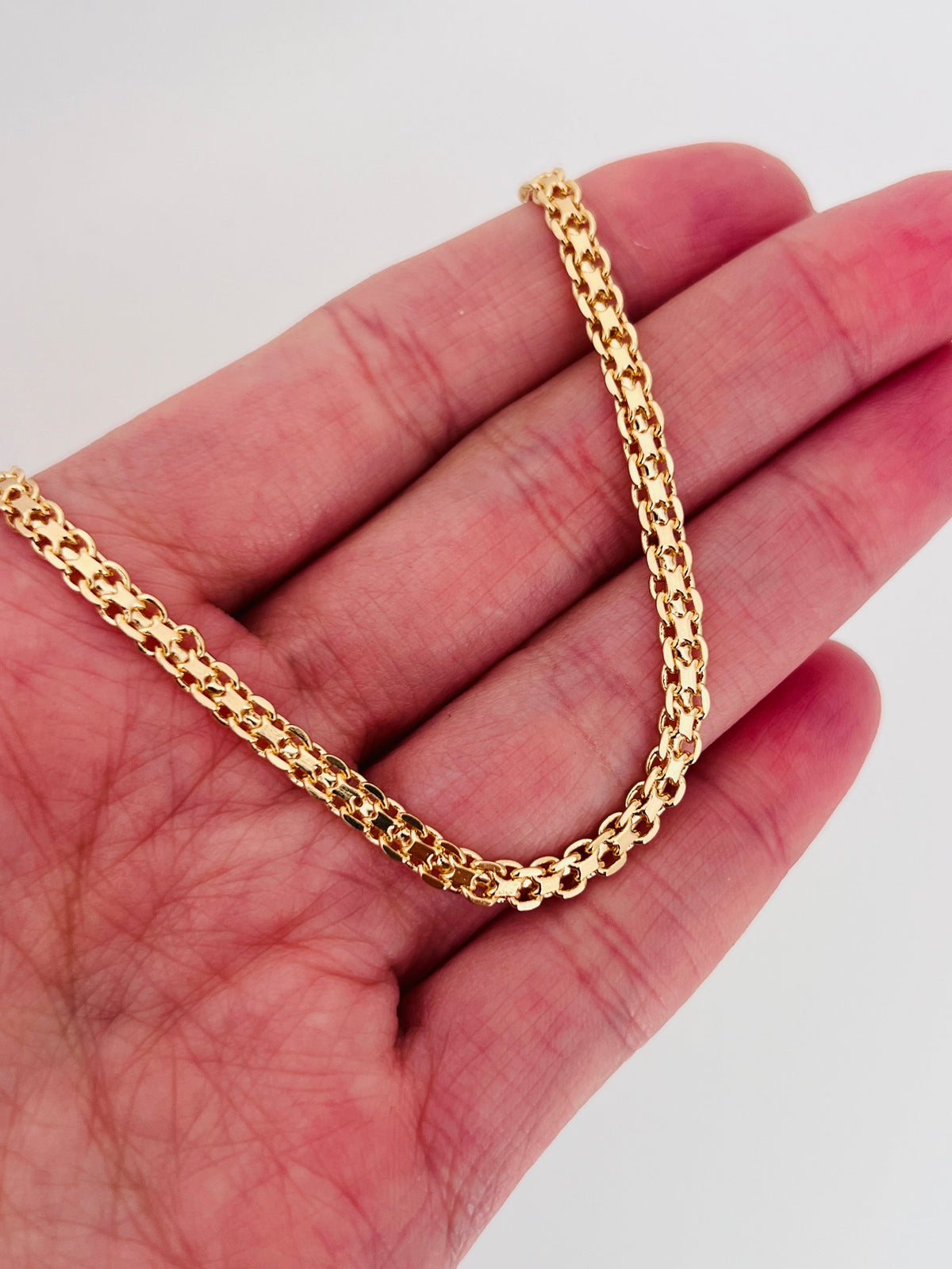 18KT Gold Filled Bracelets, Gold Filled Mesh Bracelet | 3mm Width | 7–7.5 Inch Size by HAUS OF MONOGRAM