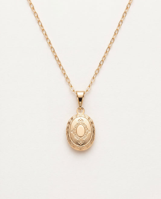 Gold Filled Mini Locket Necklace