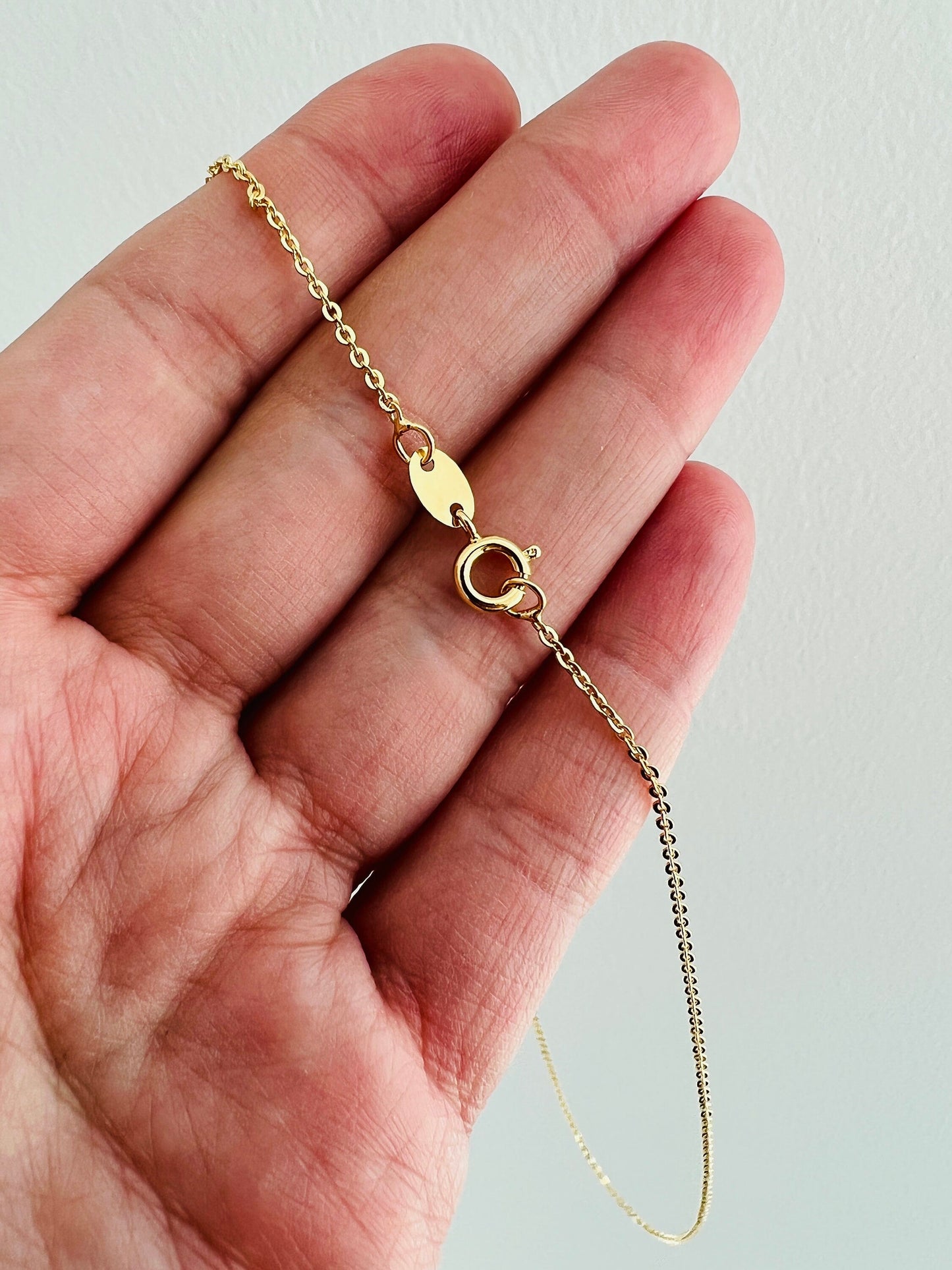 Gold Filled Mini Miraculous Medal Necklace | Dainty Catholic Medal Necklace by HAUS OF MONOGRAM - Necklaces, 14" + 2" Ext....