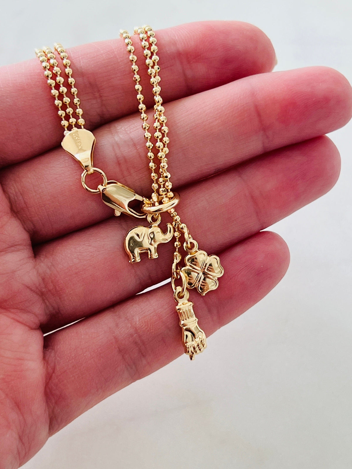 18KT Gold Filled Bracelets, Gold Filled Multi Charm Bracelet | Playful Elegance in Every Detail by HAUS OF MONOGRAM