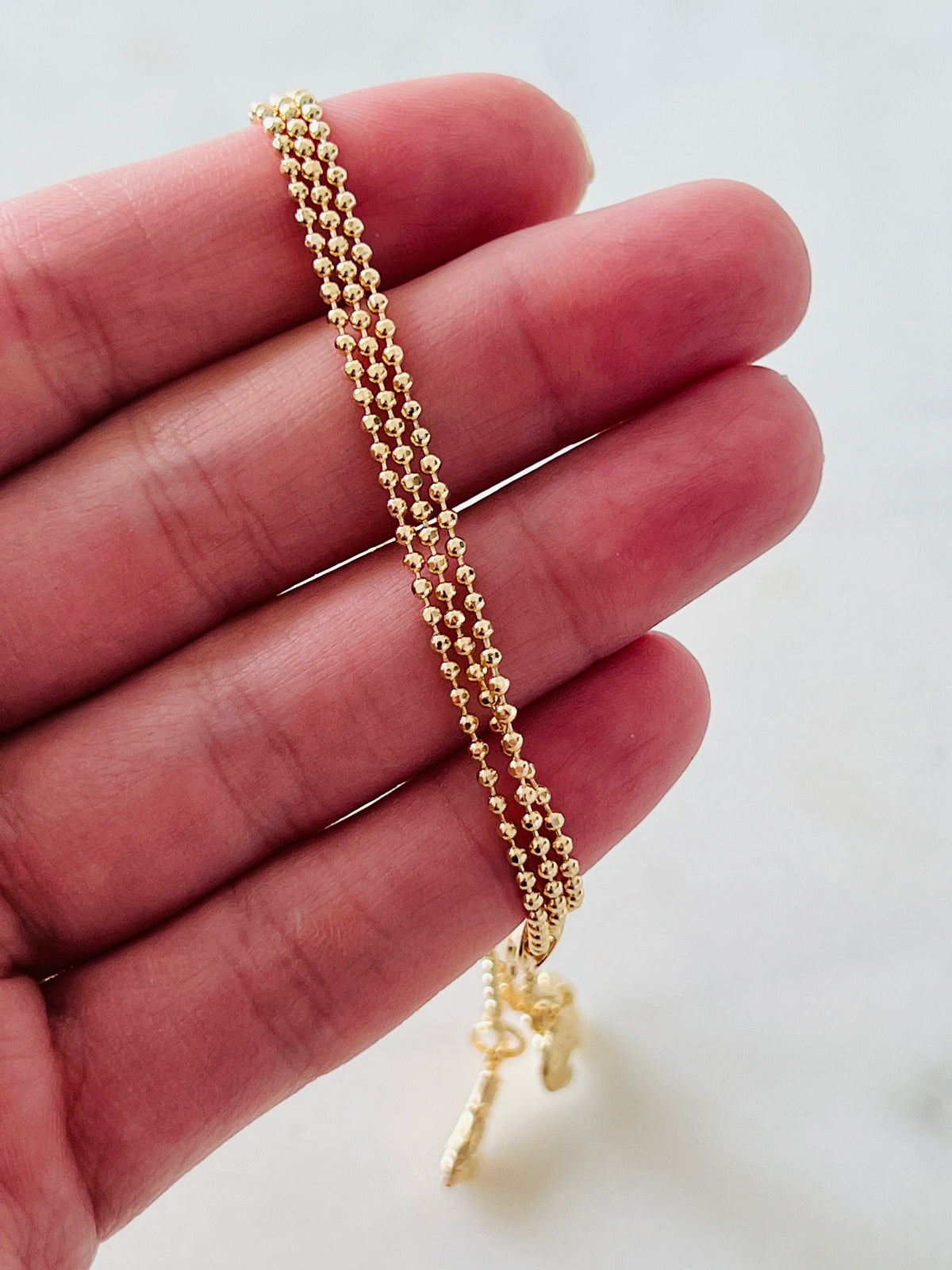 18KT Gold Filled Bracelets, Gold Filled Multi Charm Bracelet | Playful Elegance in Every Detail by HAUS OF MONOGRAM