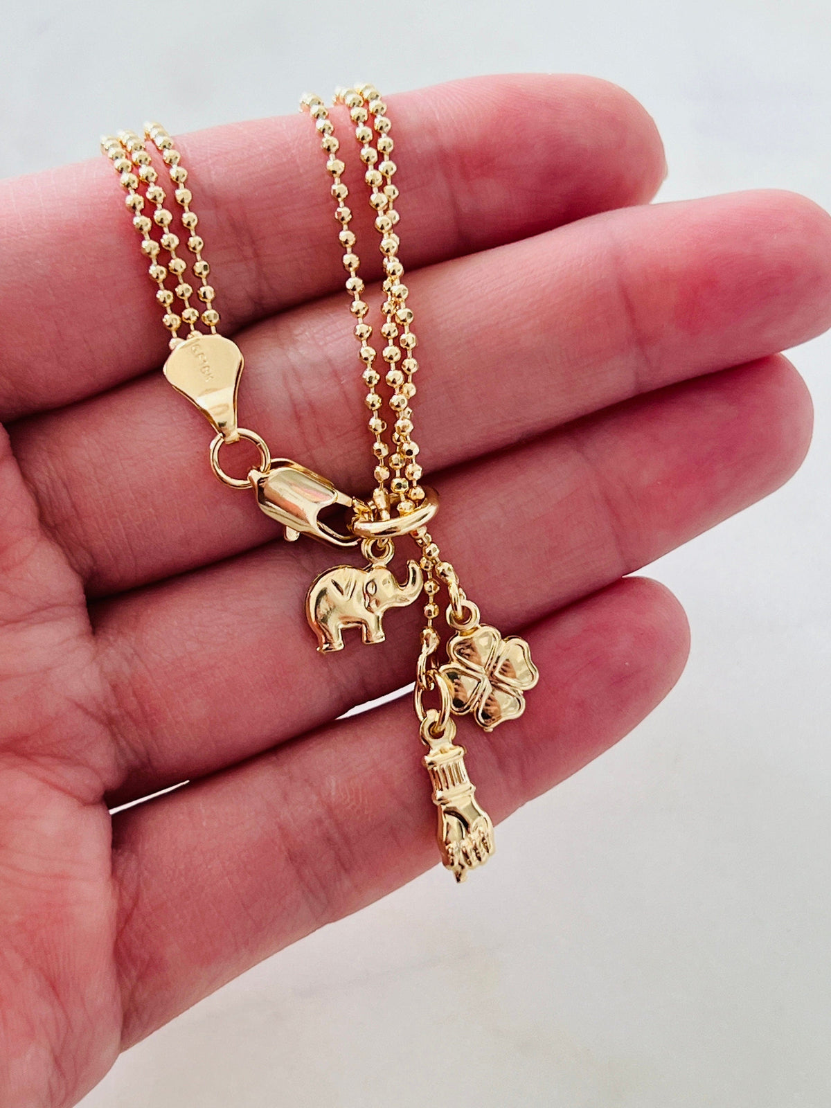18KT Gold Filled Bracelets, Gold Filled Multi Charm Bracelet | Playful Elegance in Every Detail by HAUS OF MONOGRAM
