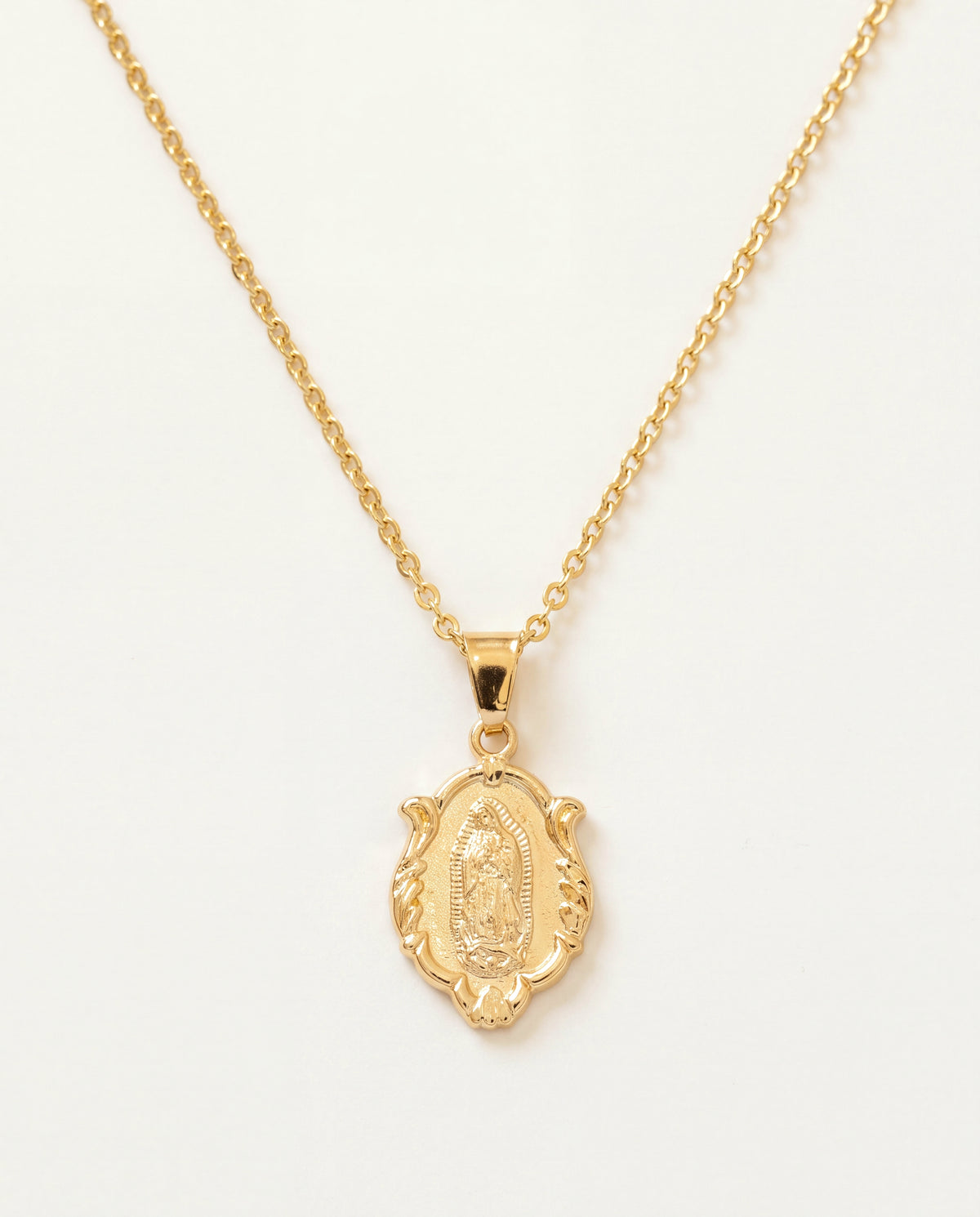 18KT Gold Filled Necklaces, Gold Filled Our Lady of Guadalupe Necklace | Elegant Faith-Inspired Jewelry by HAUS OF MONOGRAM