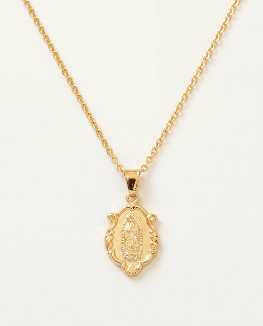 18KT Gold Filled Necklaces, Gold Filled Our Lady of Guadalupe Necklace | Elegant Faith-Inspired Jewelry by HAUS OF MONOGRAM