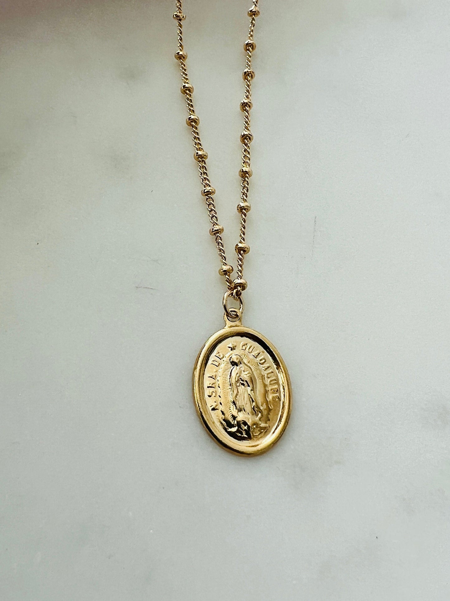 Gold Filled Our Lady of Guadalupe Necklace | Faith & Elegance by HAUS OF MONOGRAM