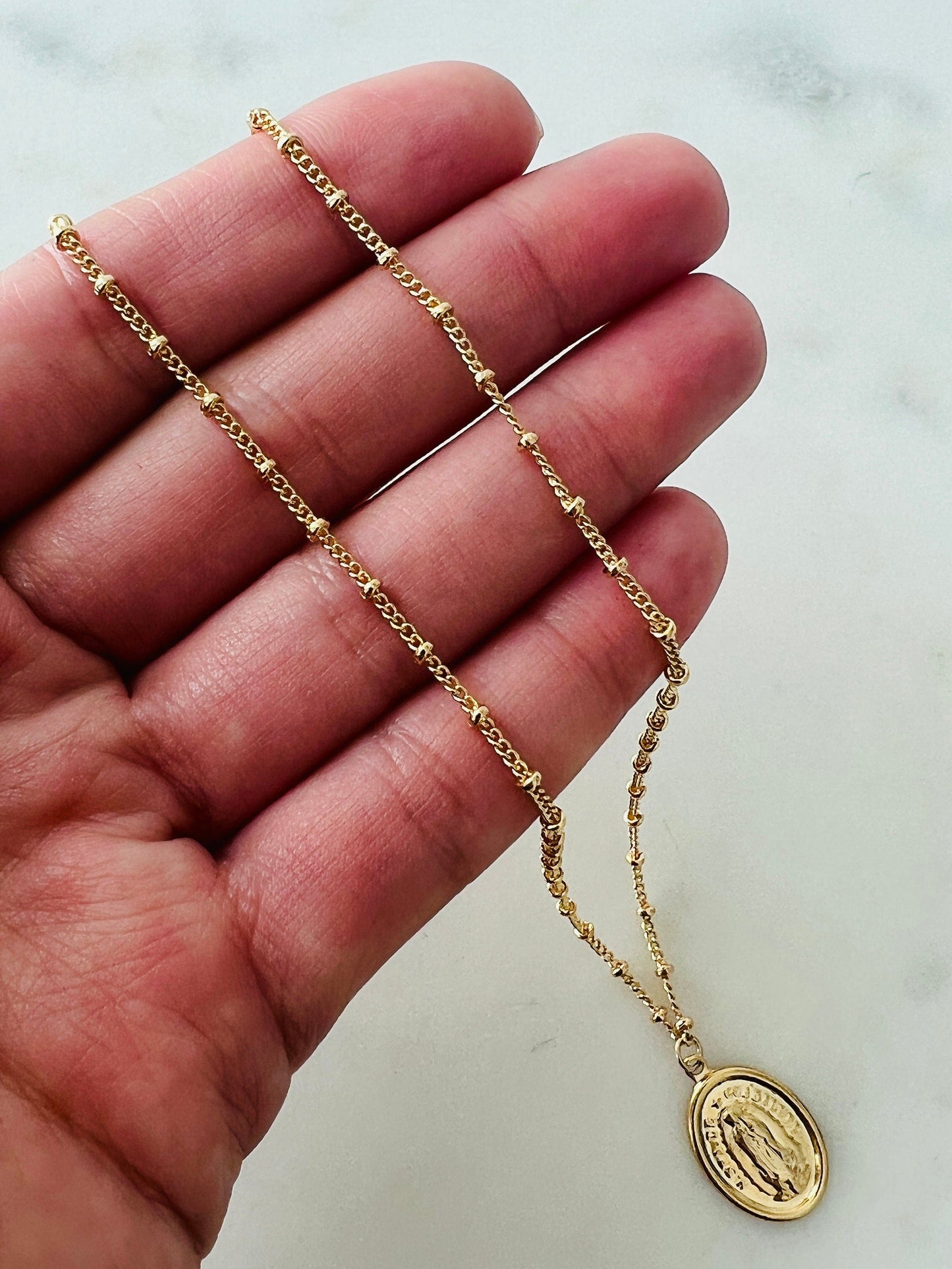 Gold Filled Our Lady of Guadalupe Necklace | Faith & Elegance by HAUS OF MONOGRAM