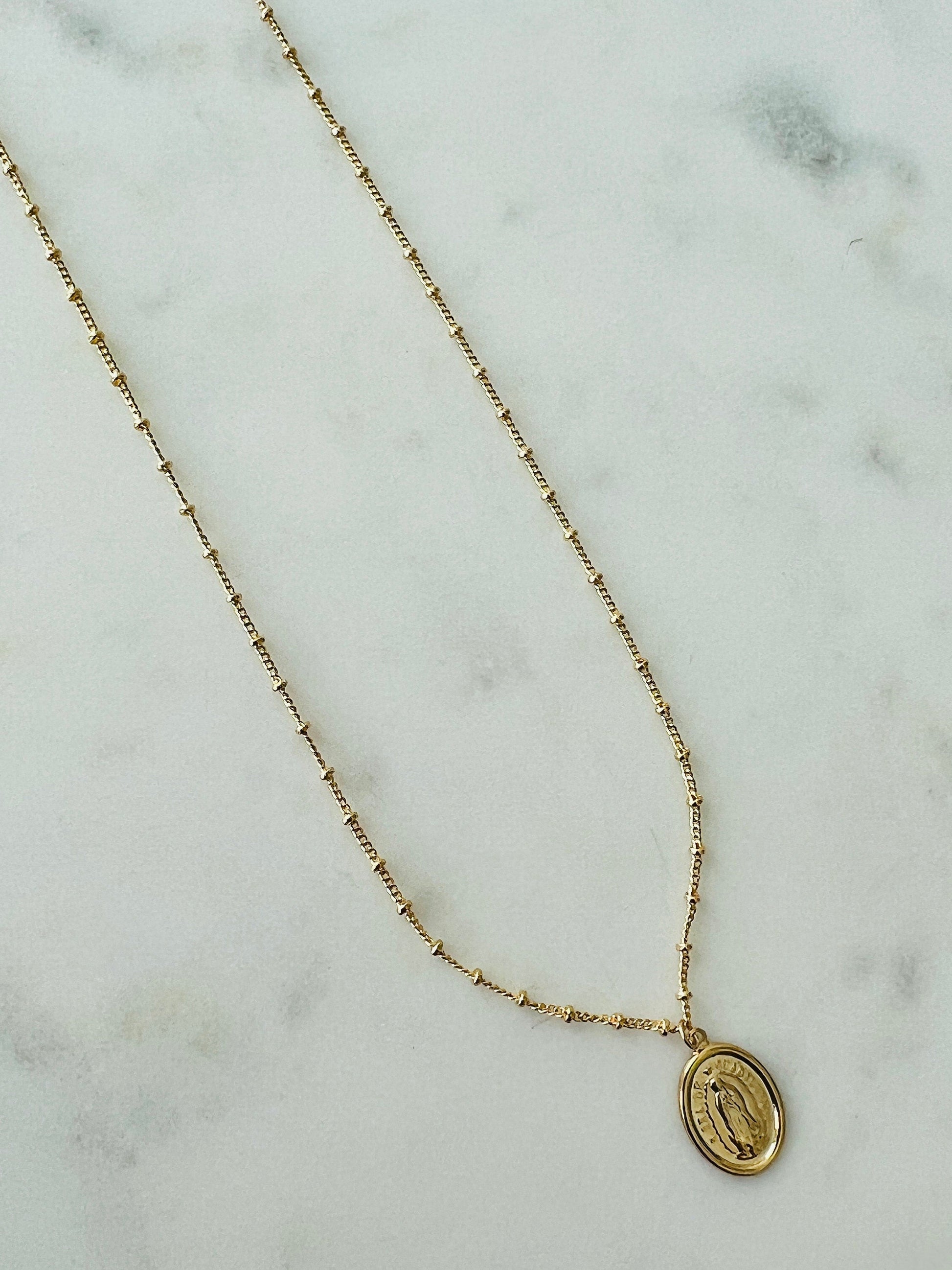 Gold Filled Our Lady of Guadalupe Necklace | Faith & Elegance by HAUS OF MONOGRAM