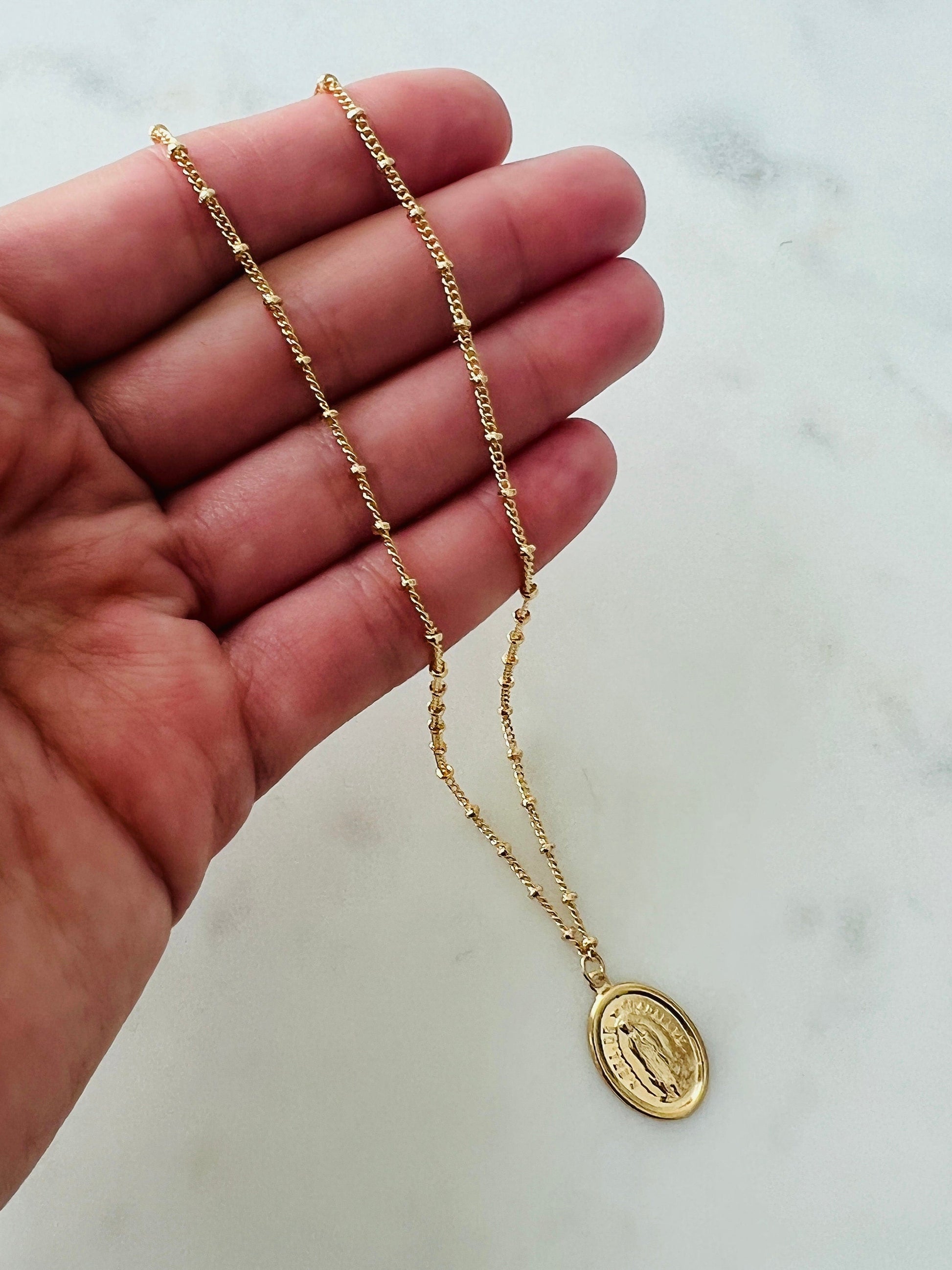 Gold Filled Our Lady of Guadalupe Necklace | Faith & Elegance by HAUS OF MONOGRAM