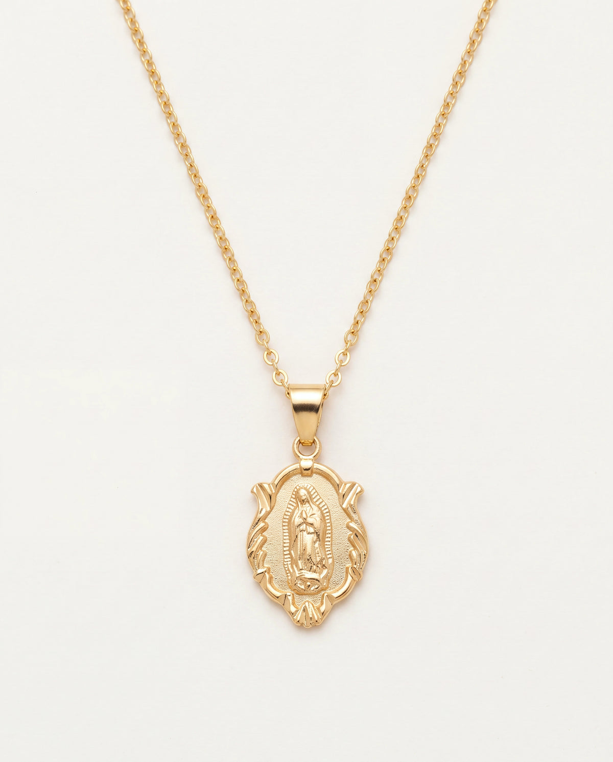 18KT Gold Filled Necklaces, Gold Filled Our Lady of Guadalupe Necklace | Sacred Elegance in Every Detail by HAUS OF MONOGRAM