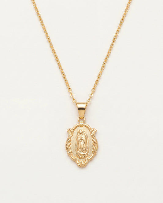 18KT Gold Filled Necklaces, Gold Filled Our Lady of Guadalupe Necklace | Sacred Elegance in Every Detail by HAUS OF MONOGRAM