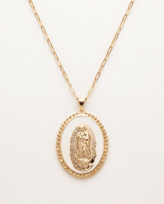 18KT Gold Filled Necklaces, Gold Filled Our Lady of Guadalupe Necklace | Symbol of Faith and Grace by HAUS OF MONOGRAM