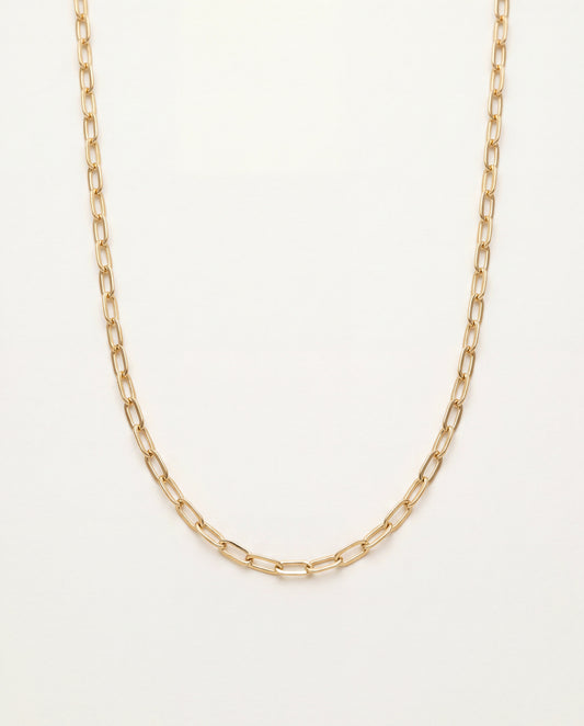 18KT Gold Filled Necklaces, Gold Filled Oval Paperclip Necklace | 2mm | 16–30 Inch by HAUS OF MONOGRAM