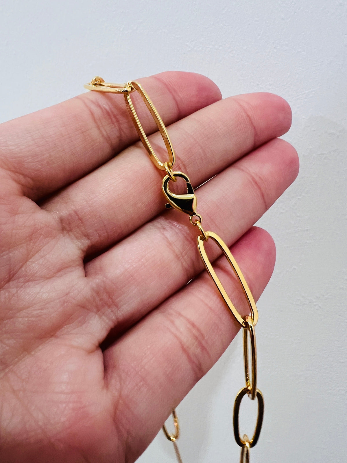 18KT Gold Filled Necklaces, Gold Filled Oval Paperclip Necklace | 6mm Links 14–18 by HAUS OF MONOGRAM