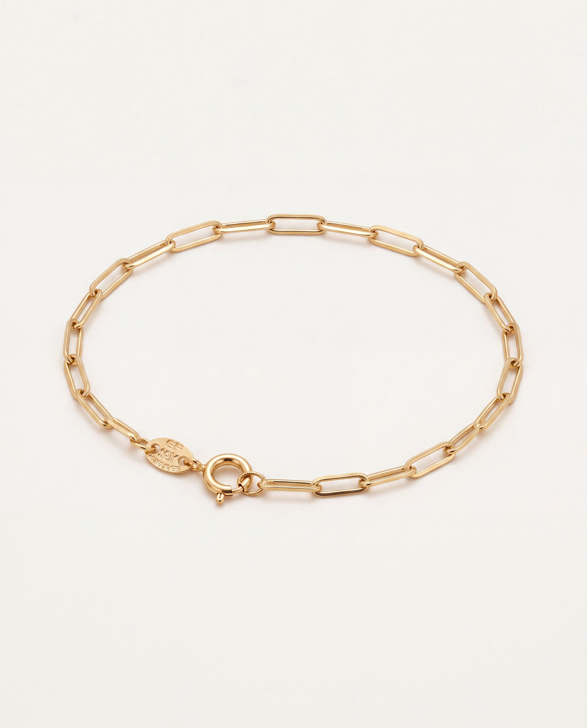 18KT Gold Filled Anklets, Gold Filled Paperclip Anklet | 2mm Chain | 10-Inch Length by HAUS OF MONOGRAM