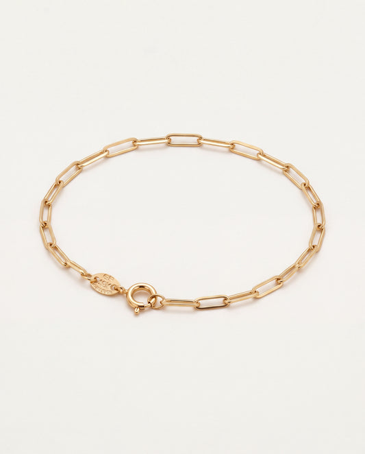 18KT Gold Filled Anklets, Gold Filled Paperclip Anklet | 2mm Chain | 10-Inch Length by HAUS OF MONOGRAM