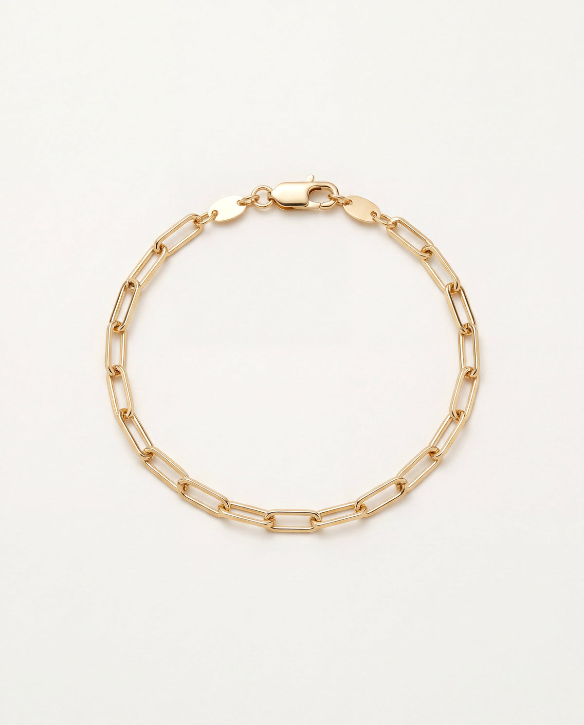 18KT Gold Filled Bracelets, Gold Filled Paperclip Bracelet | 3mm Link | Waterproof Chain by HAUS OF MONOGRAM
