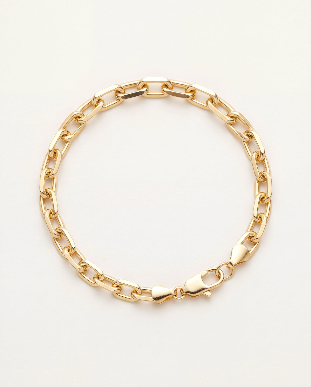 18KT Gold Filled Bracelets, Gold Filled Paperclip Bracelet | 6mm Width | Adjustable Fit by HAUS OF MONOGRAM