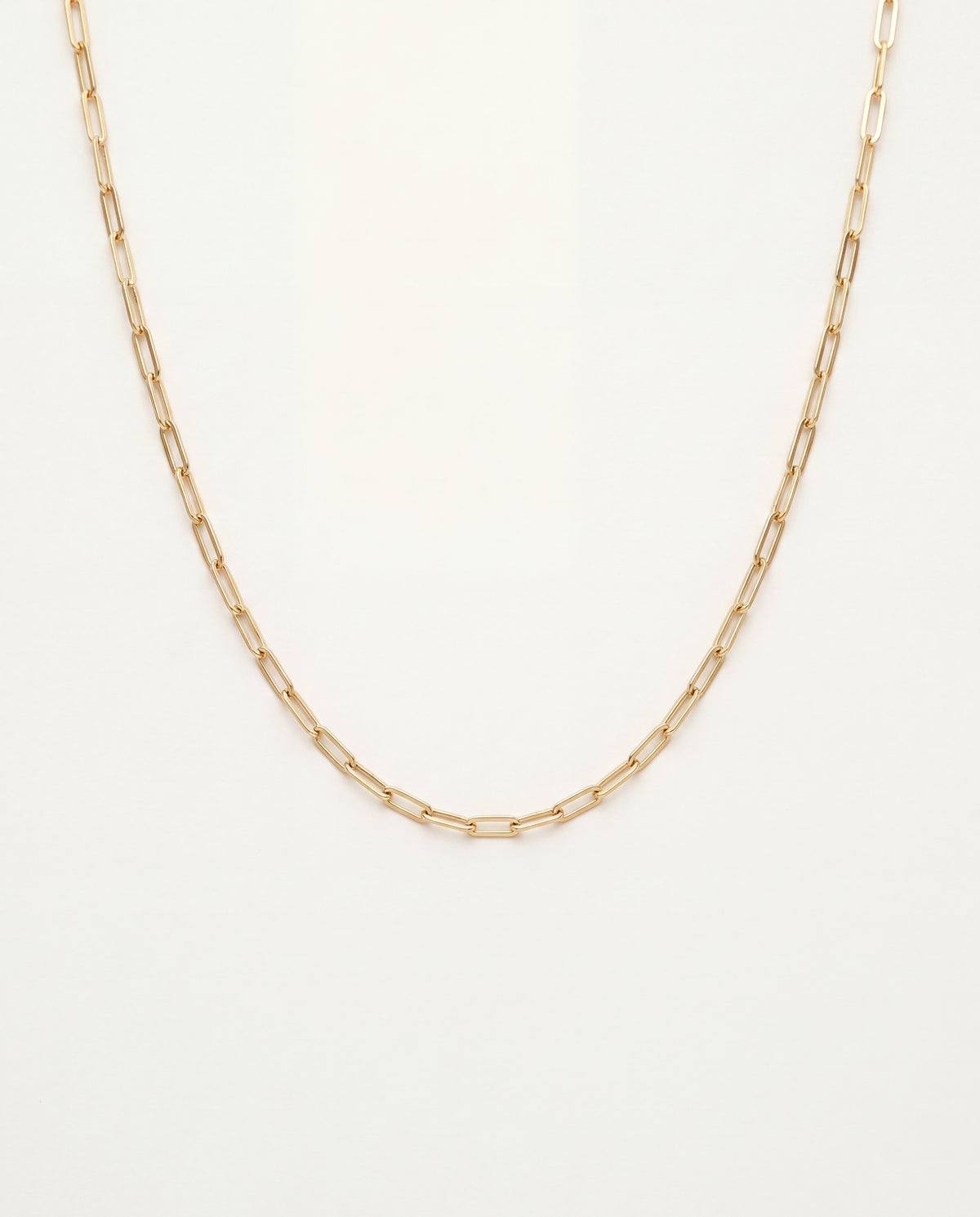 18KT Gold Filled Necklaces, Gold Filled Paperclip Chain | 1.2mm Links | 18–30 Inch by HAUS OF MONOGRAM